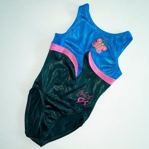 Girls GK Leotard Butterfly Carly M Blue Black Pink